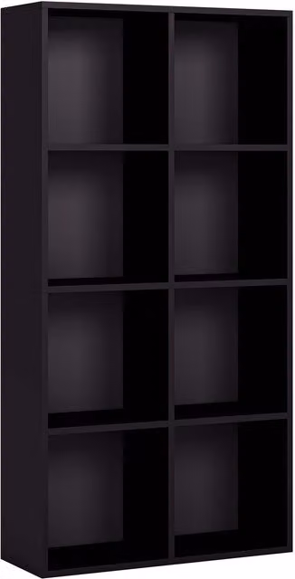 Vida Designs Modern Cube Storage Unit in Black, H 130.0 cm x W 66.0 cm x D 30.0 cm