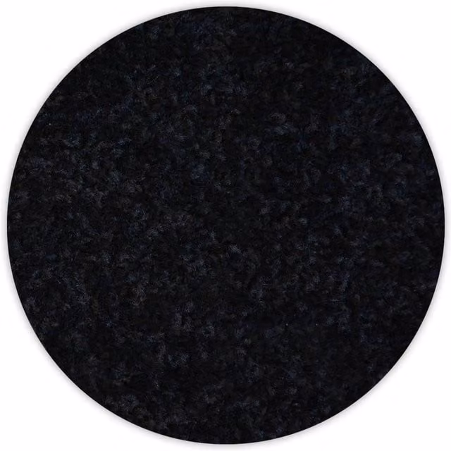 RugsX Trendy Round Polypropylene Rug in Black, Diameter: 100 cm – 1