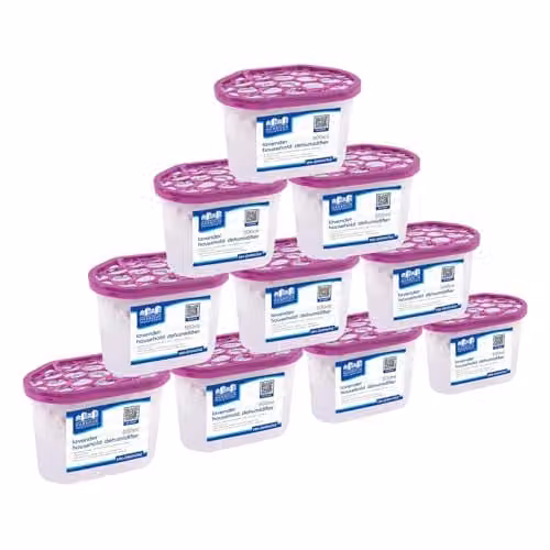 Harbour Housewares Lavender Interior Dehumidifier Moisture Absorber, 500ml, Pack of 10 – 1