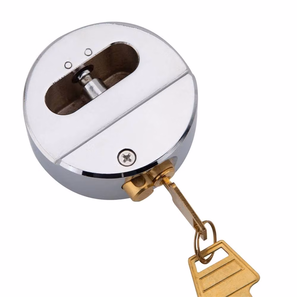 Nordara Silver Steel Concealed Shackle Round Padlock – 2