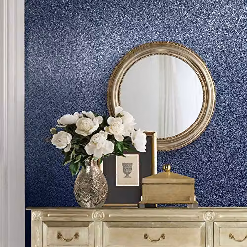 Ugépa Oriah Bling Midnight Blue Abstract Non-Woven Wallpaper Roll – 2