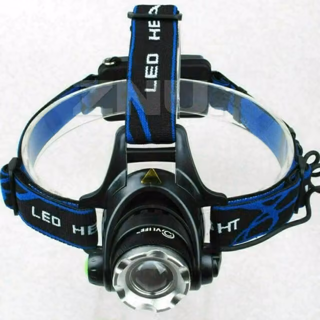 NESTLUNE USB Rechargeable Waterproof LED Zoom Headlamp in Black