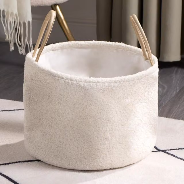 OHS Fabric Storage Basket in Beige, Yellow or White