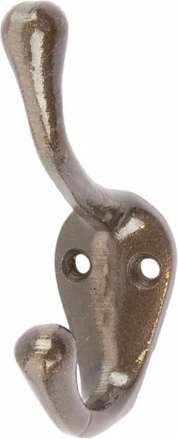 Hammer & Tongs Iron Hat and Coat Hook, Pack of 10, Brown and Grey, H: 80 mm, W: 25 mm