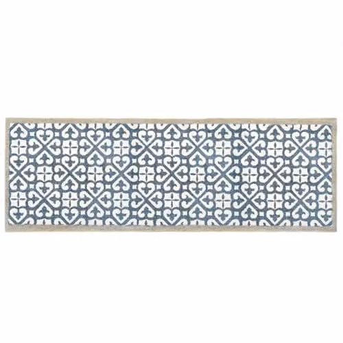 My Mat Harlequin Tile Blue Washable Nylon Indoor Runner, W: 50 cm, L: 150 cm – 1