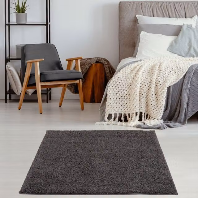The Rugs Myshaggy Collection Rectangular Rug in Grey, Width: 120 cm