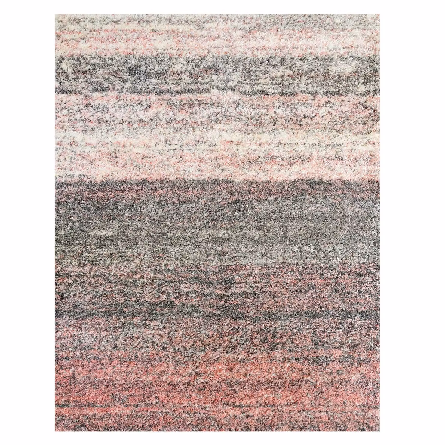 Kukoon Pink Striped Shabby Chic Shaggy Living Area Rug, W: 160 cm, D: 230 cm – 4