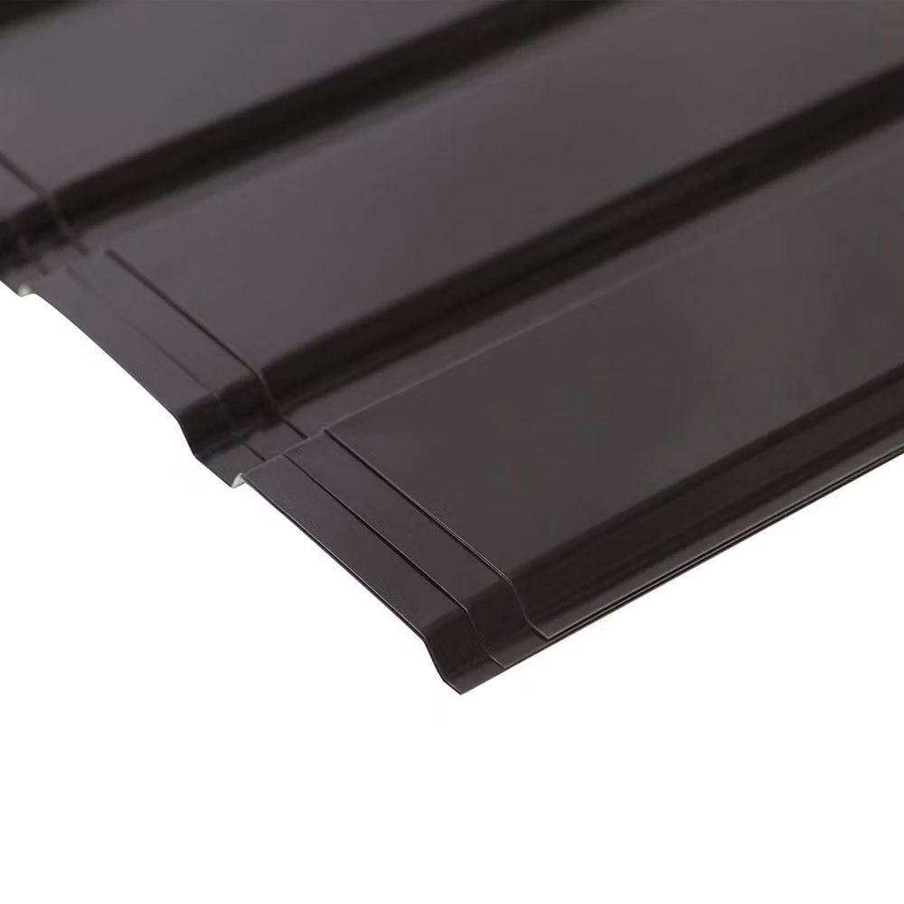 SPETLEK 3-Piece Galvanised Corrugated Metal Roof Sheets in Black, W: 52 cm, L: 1000 cm – 5