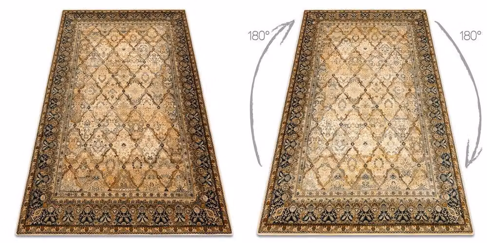 RugsX Wool Omega Oriental Rug in Beige, W: 100 cm, D: 66 cm – 2