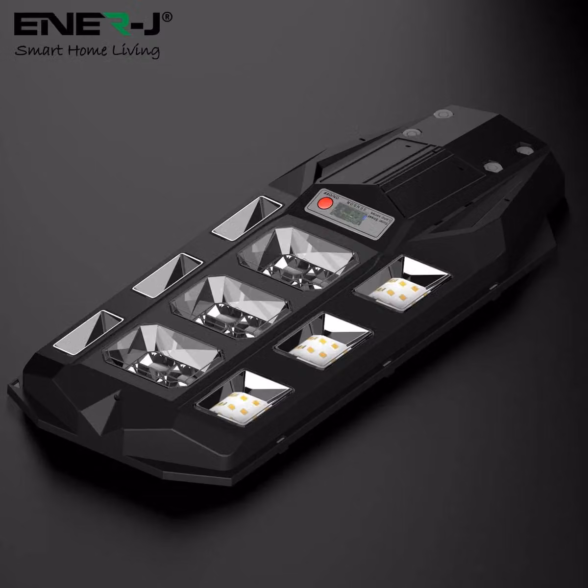 ENER-J 100W Solar Street Light in White with 6V 12W Solar Panel, 12000mAh Battery, 6500K Cool White LED and Remote Control – 3