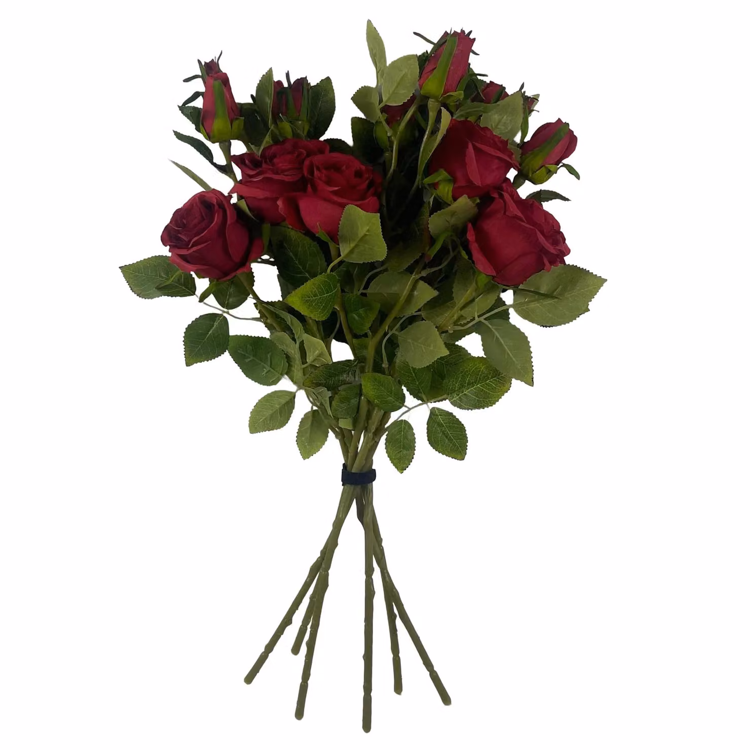 Leaf Pack of 6 Red Artificial Rose Flowers, 60 cm – 2
