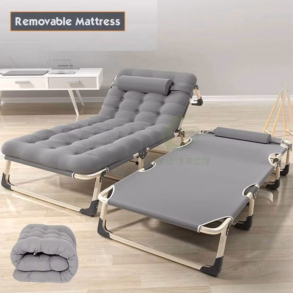 PAWNORA Grey Folding Reclining Sun Lounger for Garden – 3