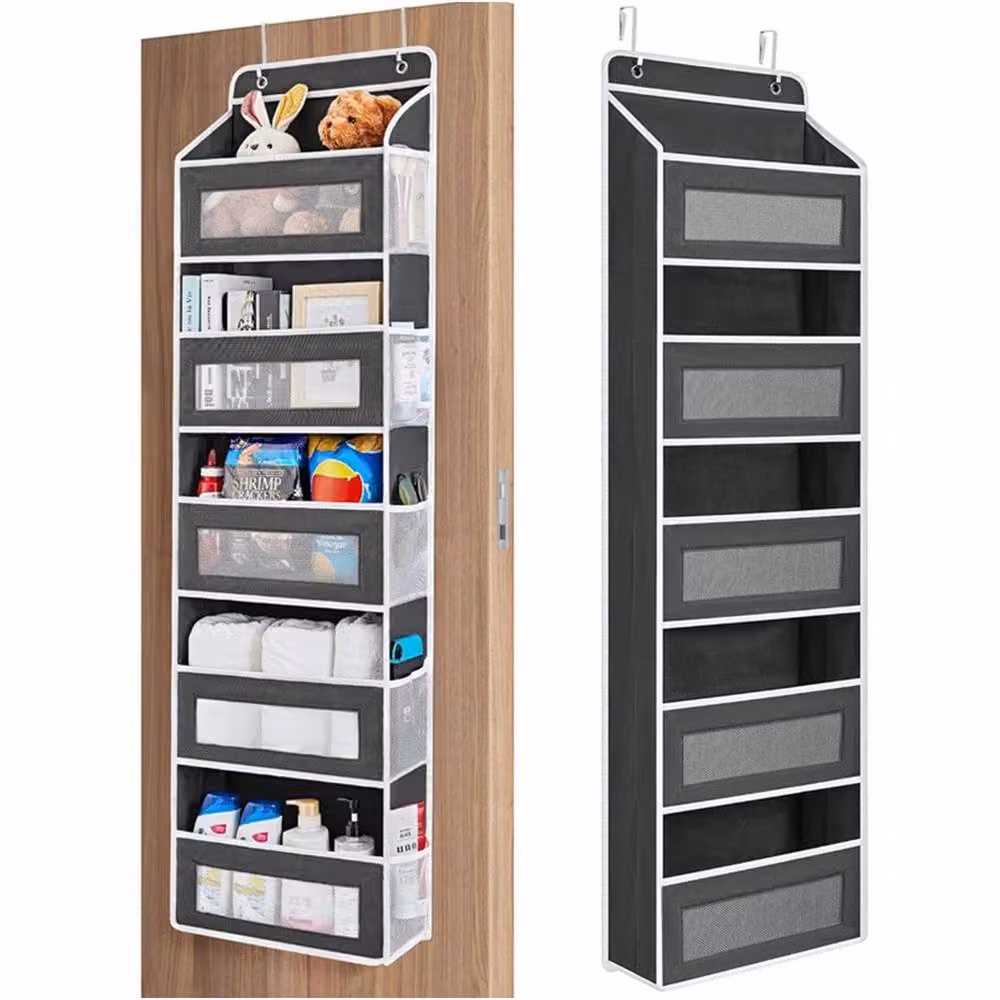 NESTLUNE Black 5 Pocket Over the Door Hanging Organiser, Height: 100 cm – 3