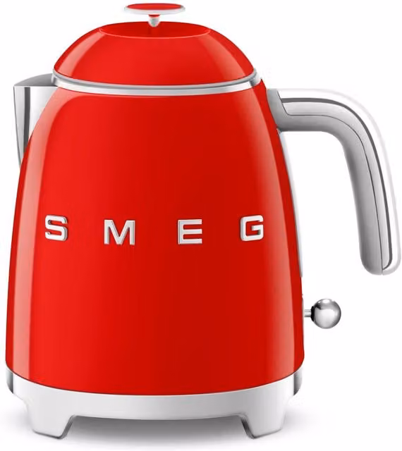Smeg 50s Style Mini Kettle in Red with Auto Shut-off and Stainless Steel – 1