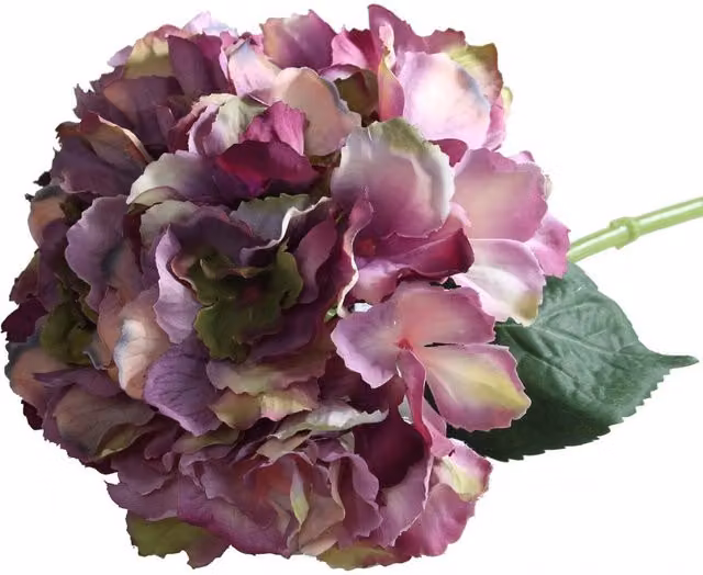 Kingsbury Gifts Antique Purple Artificial Silk Hydrangea Short Stem Pick, Height: 42 cm