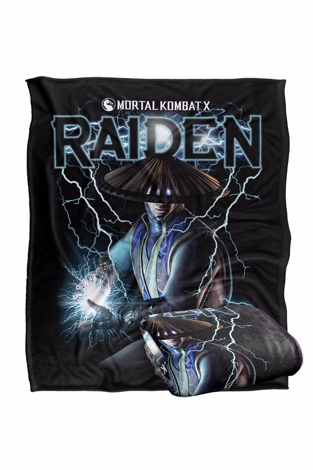 Warner Bros. Mortal Kombat Raiden Extra Large Silky Touch Super Soft Fluffy Polyester Throw Blanket in Multicolour and Black – 2