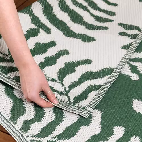 Riva Home Tocorico Reversible Jacquard Woven Floral Rug in Green, W: 120 cm, D: 180 cm – 4