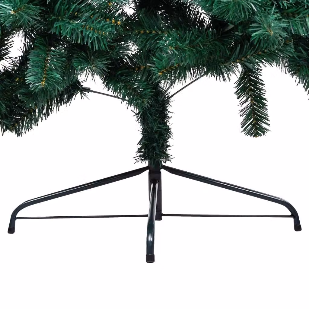 Berkfield Home Artificial Half Pre-lit Christmas Tree with Ball Set, Green, Height: 180 cm