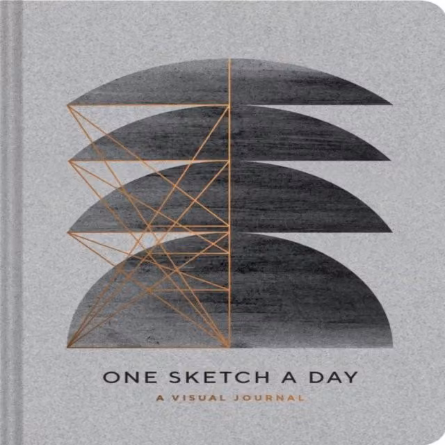 Chronicle Books Modern One Sketch a Day Diary and Journal in Multicolour and Grey