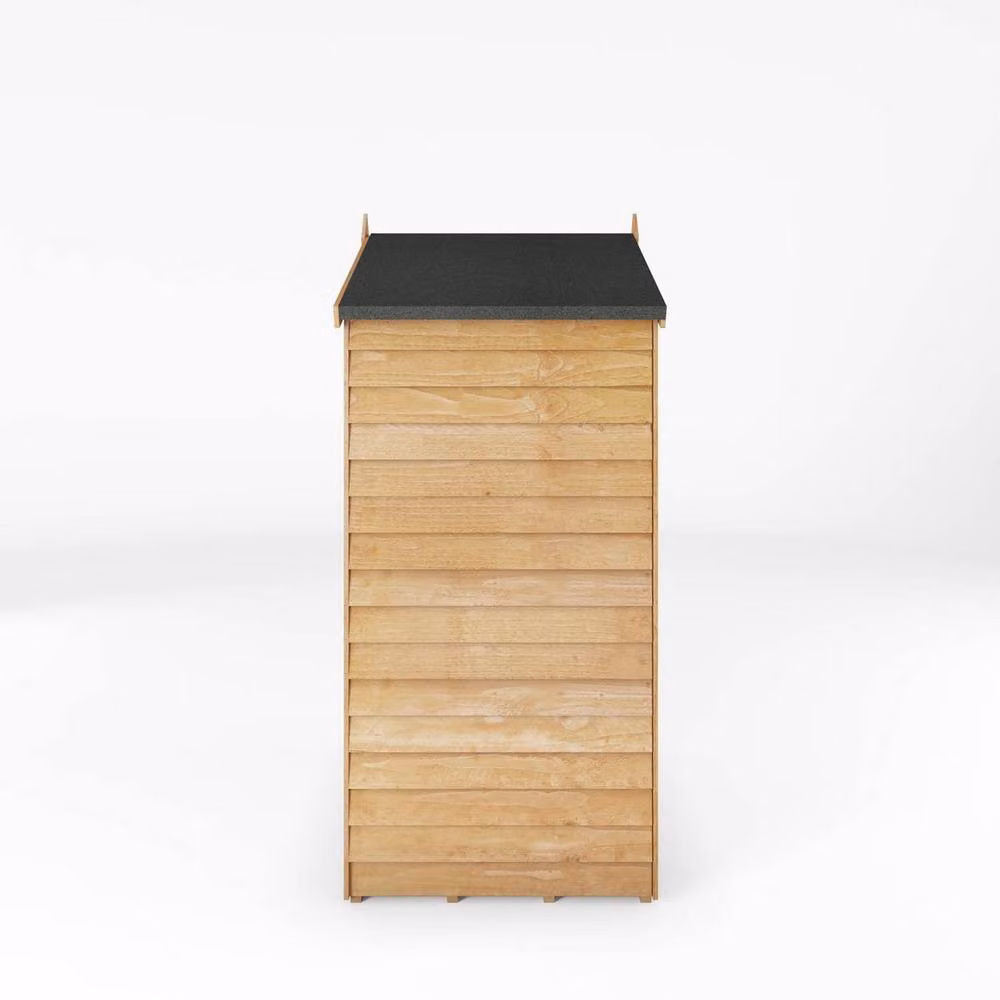 Mercia Brown Overlap Apex Windowless Wooden Shed with Double Doors, H185.6 x W131.3 x D85.9 cm – 2