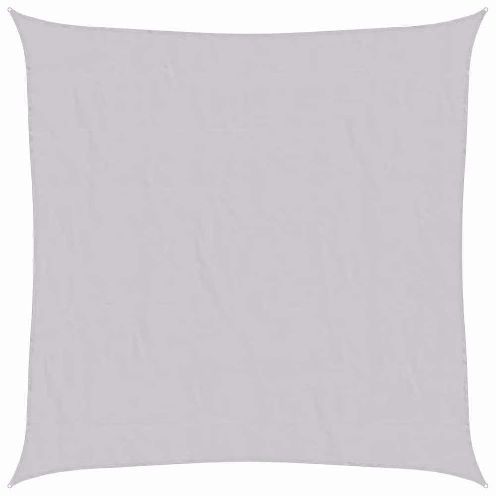 Berkfield Home Square Sun Shade Sail in Light Grey, 5 x 5 m, 100% Polyester Oxford