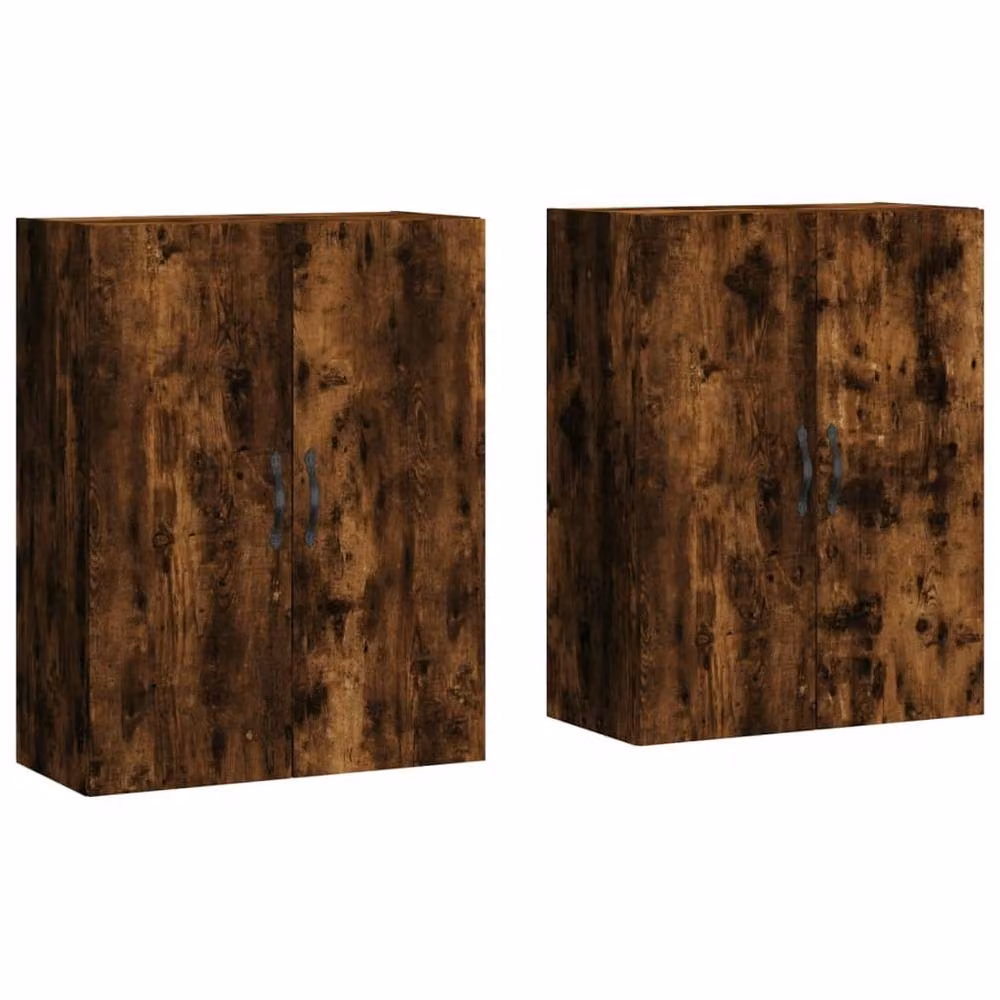 Berkfield Home Wall Mounted Cabinets, 2 Piece Set, Smoked Oak, Brown – 2