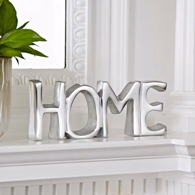 Paper High Reclaimed Metal Wall Plaque in Silver
