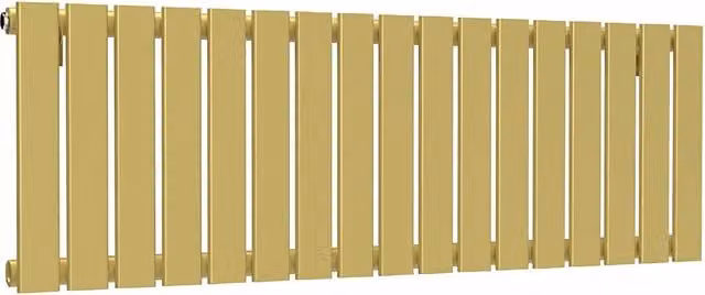 Lux Heat Single Flat Horizontal Steel Radiator in Gold, W/H: 119 x 40 cm