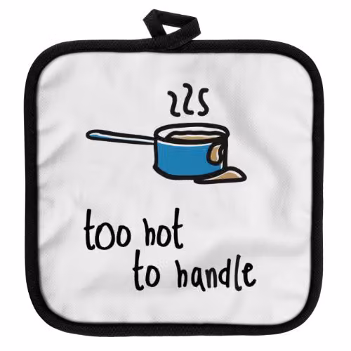Orsina Doodle Too Hot To Handle Cotton Pot Holder, Black, White and Multicolour