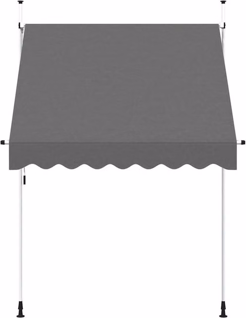 Berkfield Home Manual Retractable Awning in Anthracite, Width: 200 cm