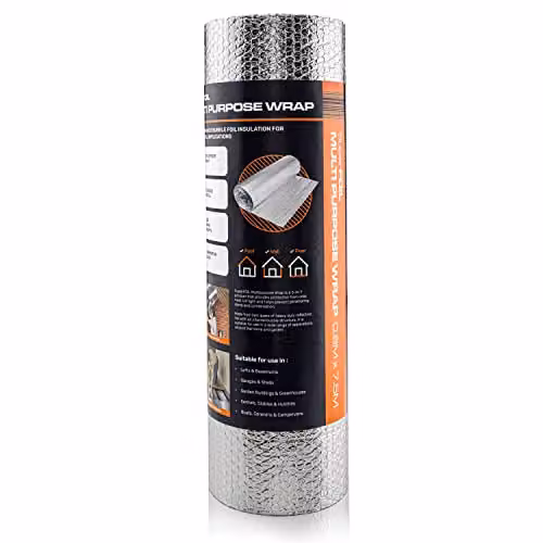 SuperFOIL Silver Bubble Foil Insulation Roll, W: 0.6 m x L: 7.5 m – 2