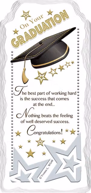 Sensations Handcrafted Ceramic Graduation Plaque, Multicolour and White