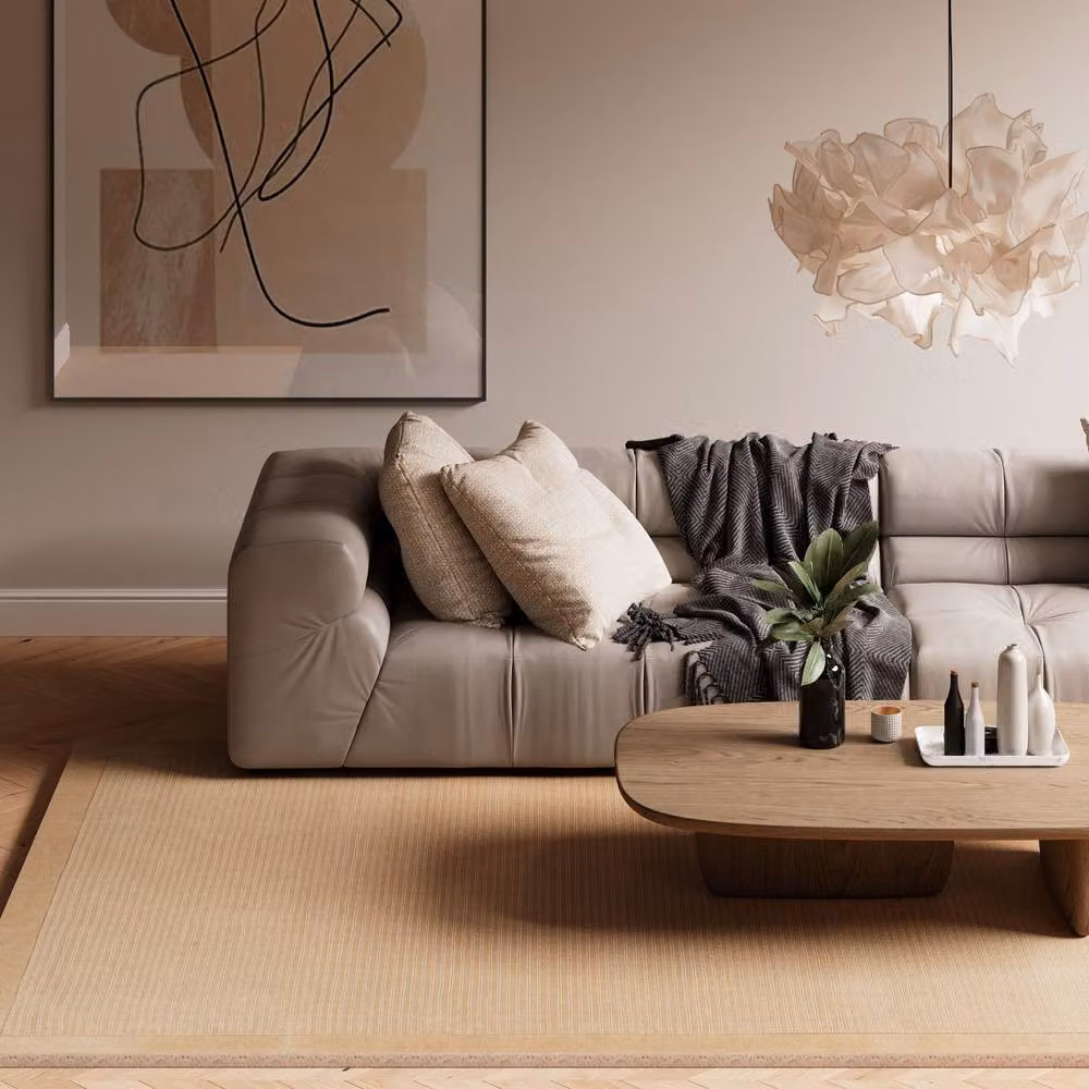 Kukoon Natural Wool Plush Pile Fawn Living Area Rug, Beige, W: 120 cm, D: 170 cm – 2