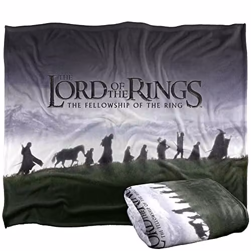 LOGOVISION Lord of the Rings Silky Touch Super Soft Throw Blanket, Multicolour and White, W/D: 152 x 127 cm