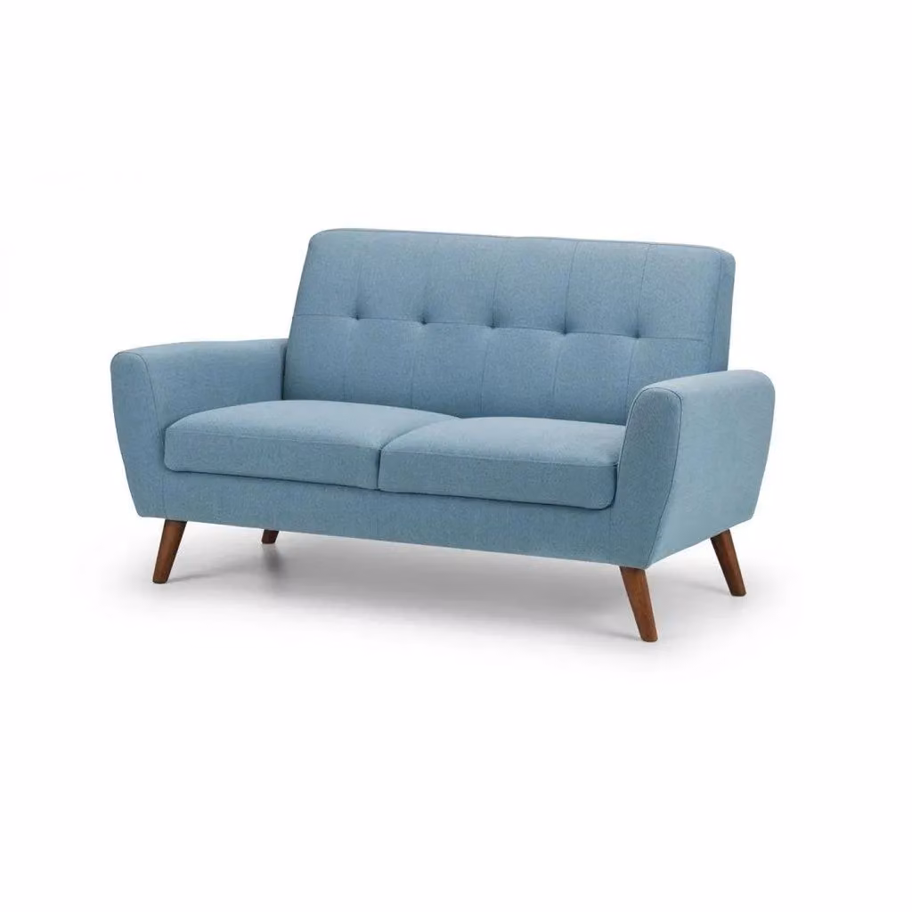 Ashfield 2 Seater Linen Fabric Sofa in Blue – 2
