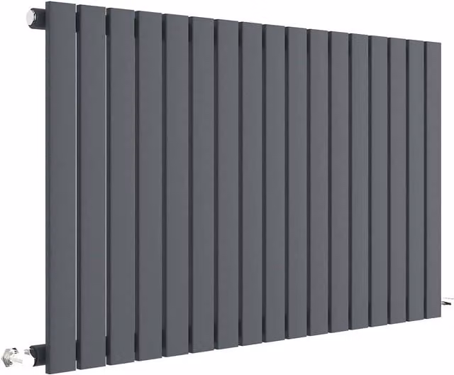 Balterley Lucia Square Horizontal Single Panel Radiator, Anthracite Grey, W: 99.2 cm, H: 60 cm