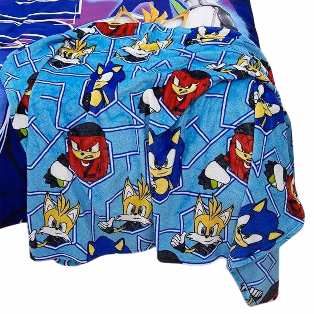 Sonic the Hedgehog Multicolour Fleece Baby Blanket – 3