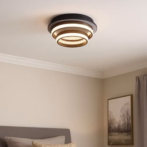 Globo Lighting Netlighting LED Semi Flush Ceiling Light in Black and Grey, 30W, 1200 lm, W/D/H: 47.2 x 34 x 14 cm – 3