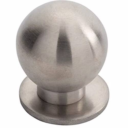 Loops Brushed Stainless Steel Small Solid Ball Cupboard Door Knob in Silver
