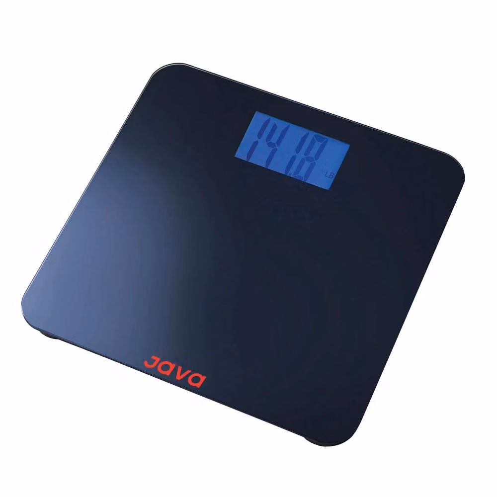 JAVA Wellness Talking Digital Bathroom Scales with Glass Platform in Black – 2