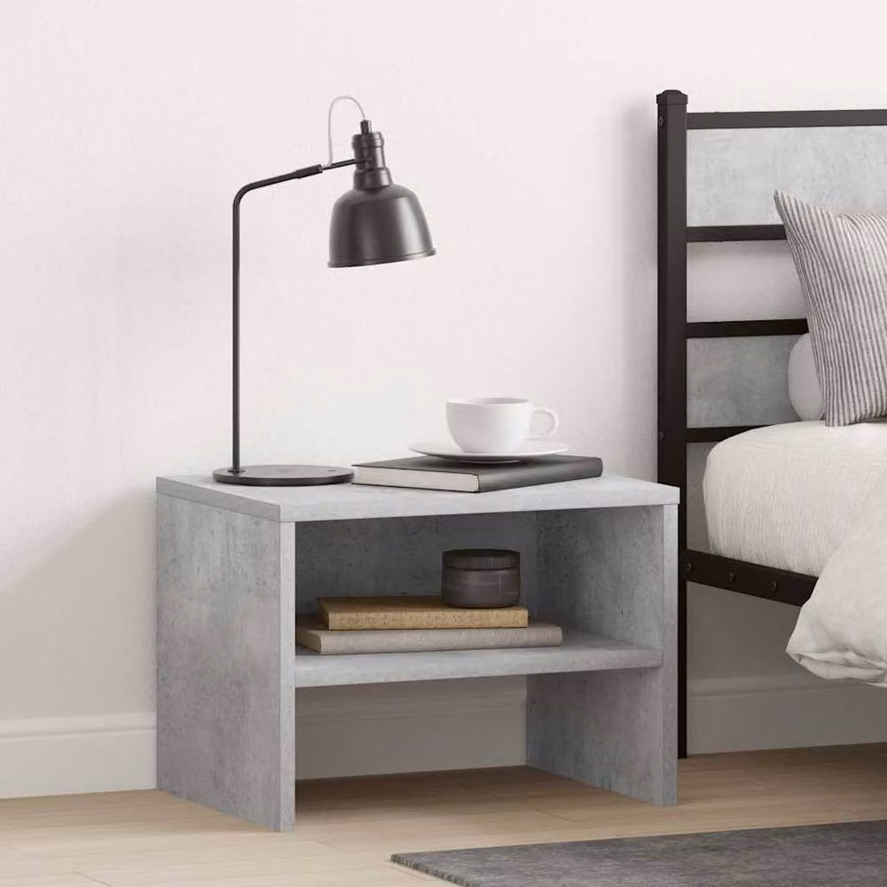 Berkfield Home Elegant Bedside Cabinet in Concrete Grey, W/D/H: 40 x 30 x 30 cm – 1