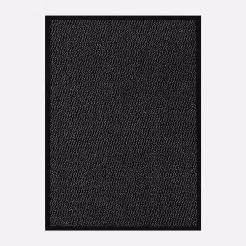 KAV Non-Slip Washable Dirt Trapper Door Mat, Black, Pack of 2, W: 40 cm, D: 60 cm – 4