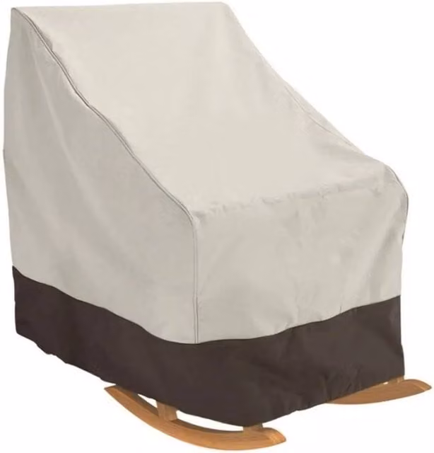 KORVIXA Water-Repellent Polyester Armchair Seat Covers in Beige and Silver, W/D/H: 100 x 100 x 100 cm – 1