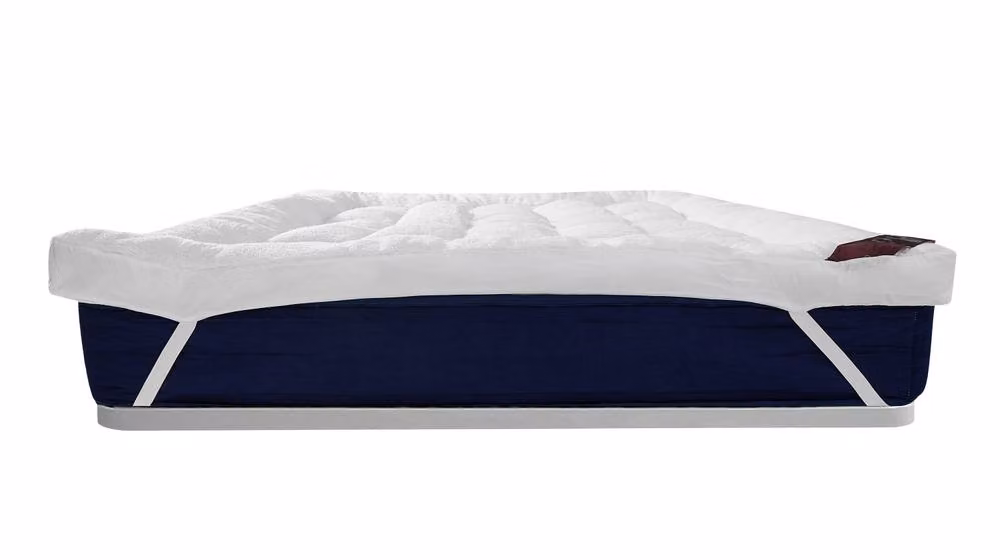 GC GAVENO CAVAILIA White Teddy Fleece Mattress Topper, Depth: 10 cm, W/D/H: 120 x 200 cm – 6