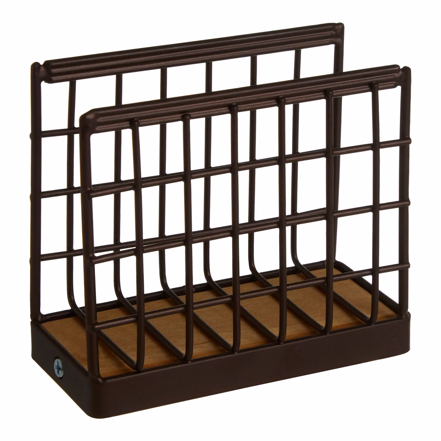 Orsina Elegant Powder Coated Steel Napkin Holder with Weighted Base in Black or Brown – 2