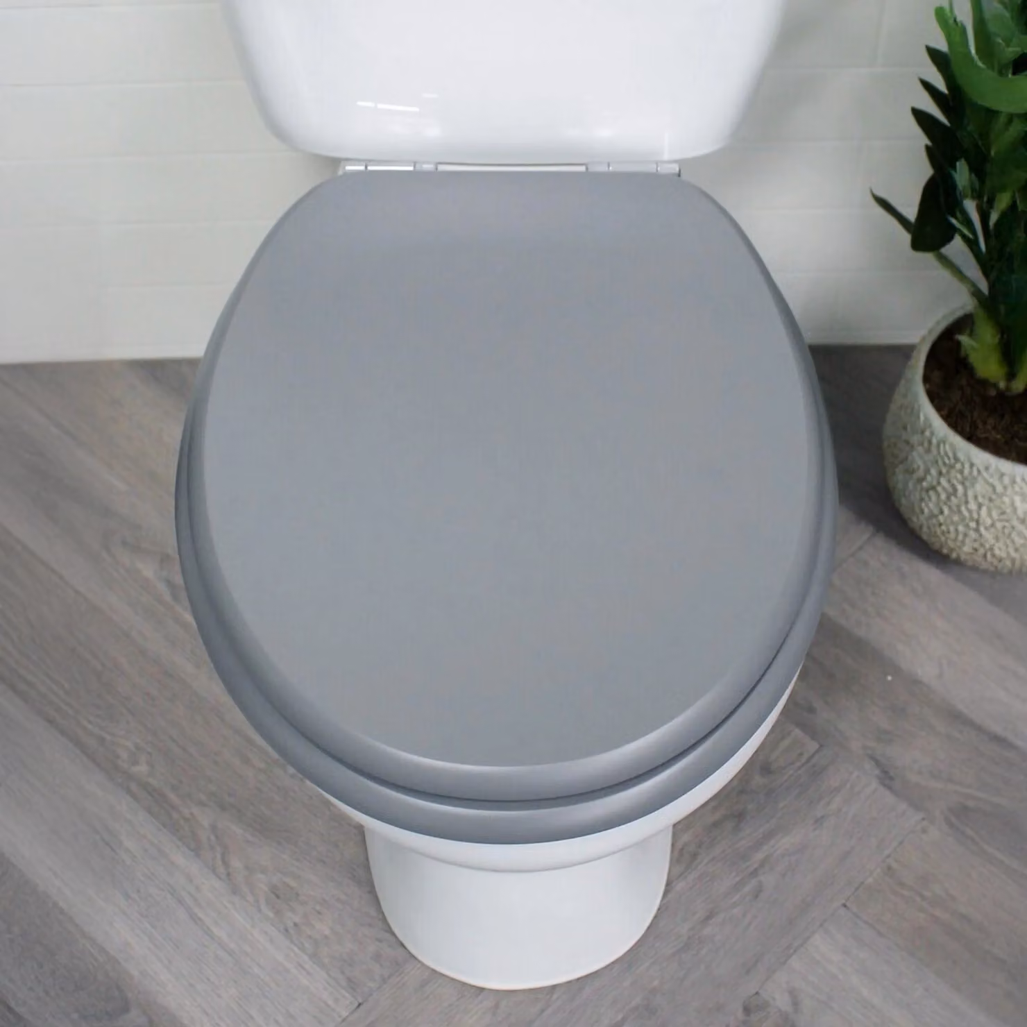 Showerdrape Oxford Grey Wooden Toilet Seat W/D/H: 43.5 x 37.4 x 0 cm – 2