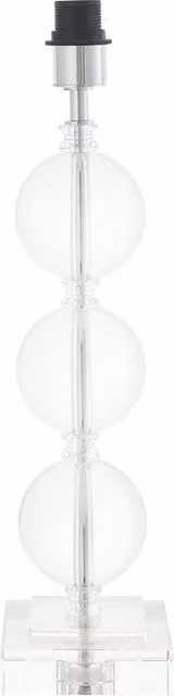 Perch & Parrow Janu Triple Bubble Table Lamp in Transparent Glass and Metal