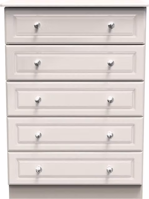Ready Assembled 2 U Stratford 5 Drawer Chest in Taupe – 1