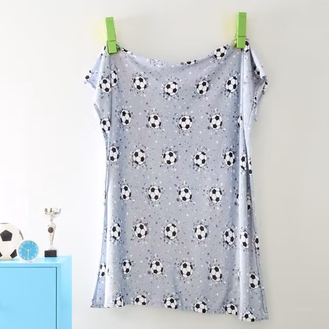 Bedlam Reversible Football Fleece Throw Blanket in Grey, W: 120 cm x D: 150 cm