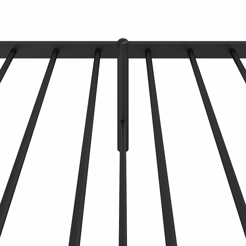 Berkfield Home Metal Bed Frame with Headboard in Black, W/D/H: 90 x 190 cm – 3